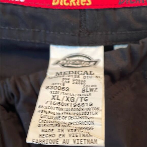 Dickies Unisex Medical Scrubs Black Joggers - Picture 2 of 7